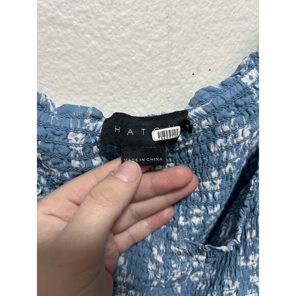 Hatch Blue Floral Maternity Midi Dress Size 4 0065 - Picture 4 of 9